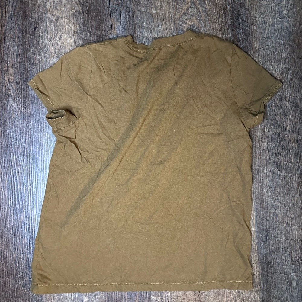 Madewell boxy crop tee brown